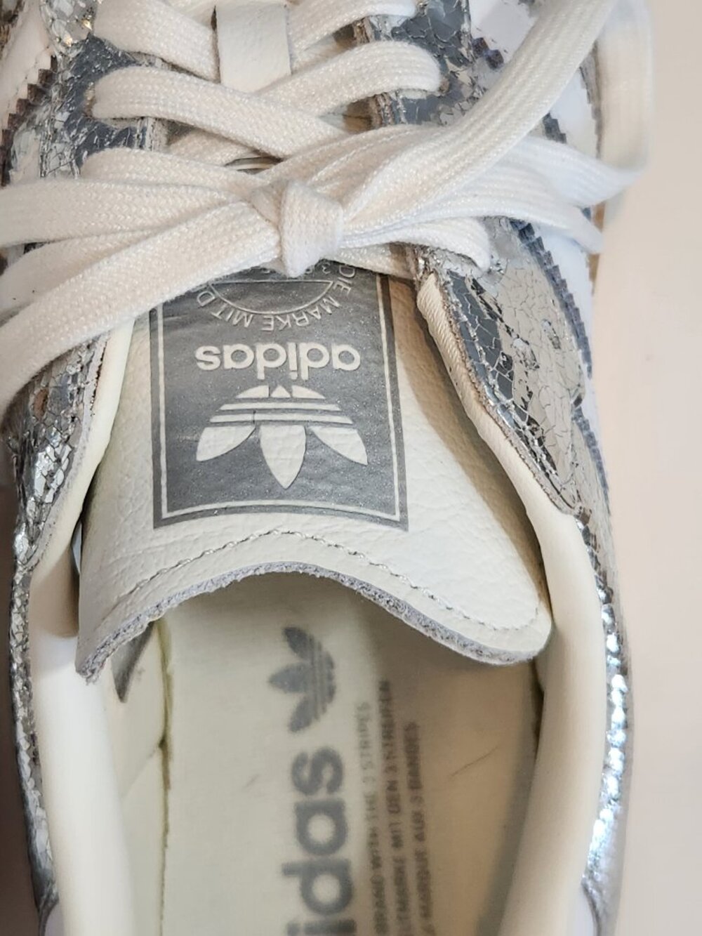 Adidas Samba silver metallic tennis athletic shoes - Picture 7 of 11